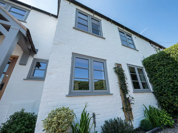 Grey Envisage Flush UPVC Windows